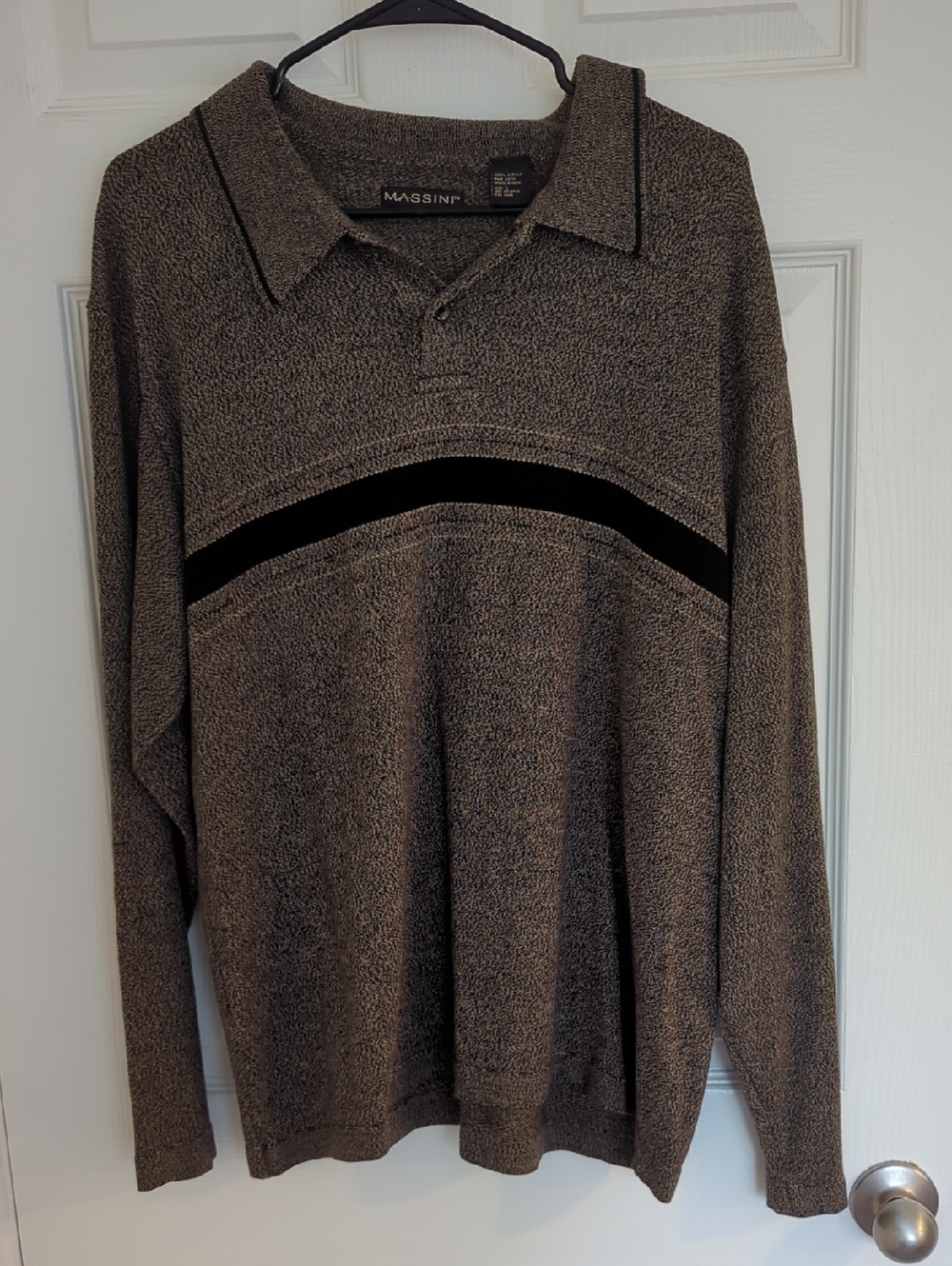 Men's Brown V-Neck Sweater